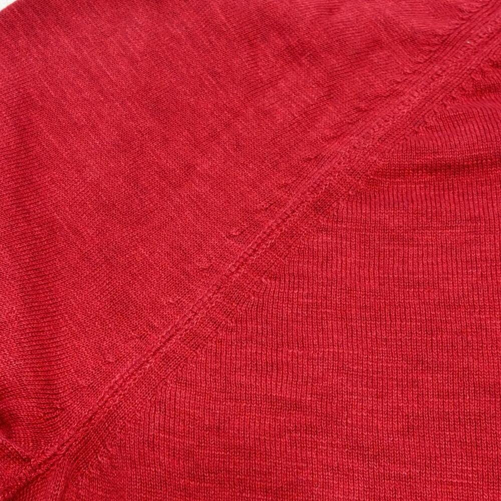 Banana Republics Organic SLUB Cotton Men’s Large Red Sweater - Picture 8 of 11